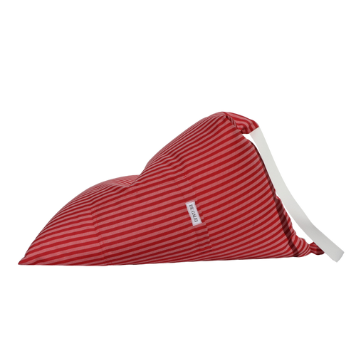 Cojín Aperol rojo y blanco De Galei, ligero y cómodo, con diseño vibrante inspirado en el verano mediterráneo.