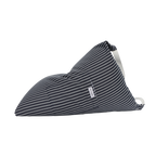 Cojín Costa azul marino y blanco De Galei, resistente y cómodo, inspirado en el mar Mediterráneo.