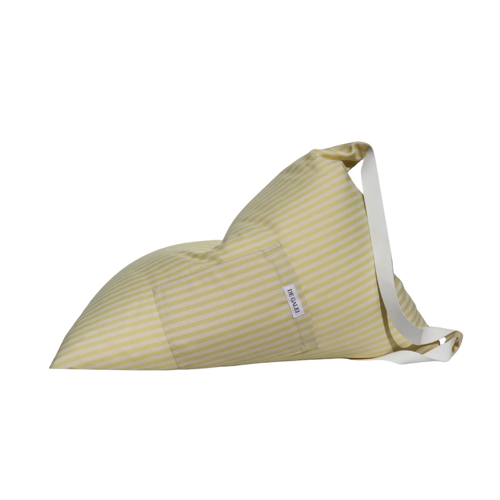 Cojín Limón amarillo y blanco De Galei, alegre y cómodo, ideal para dar un toque de color a tus días de verano.