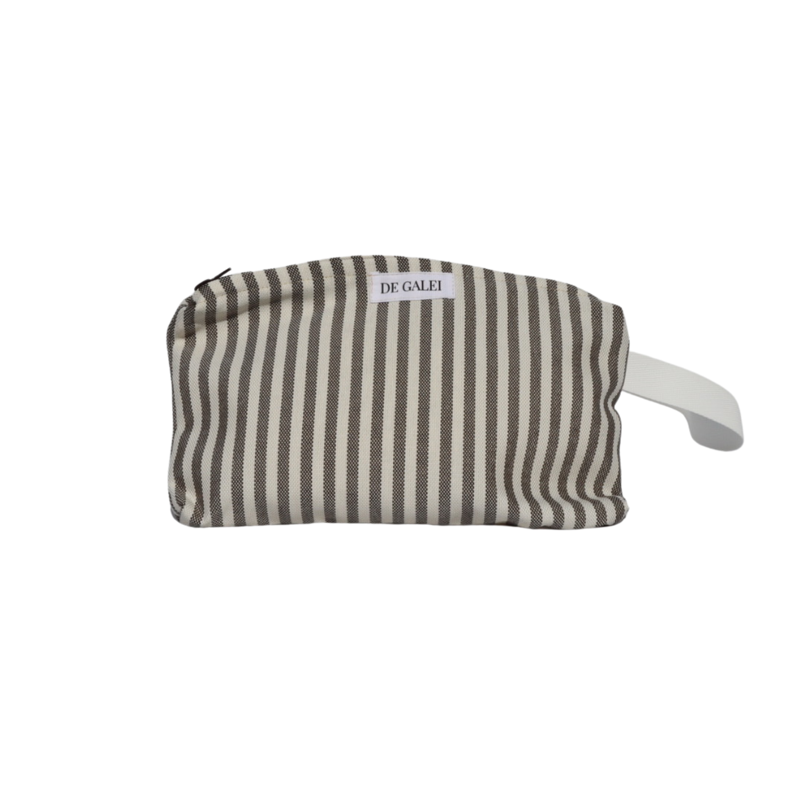 Neceser Ceniza gris marrón y blanco De Galei, elegante y versátil, con diseño natural y resistente al agua.